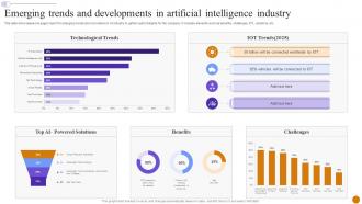 Emerging Trends And Developments In Artificial Intelligence Industry