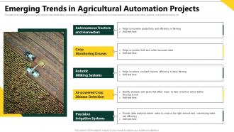 Emerging Trends In Agricultural Automation Projects