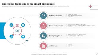 Emerging Trends In Home Smart Appliances Ppt Template