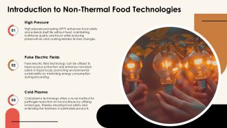 Emerging Trends In Non Thermal Food Technologies PPT Slides ACP Aesthatic Template