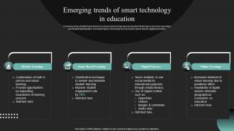 Emerging Trends Of Smart Technology In Education Iot In Education To Transform IoT SS