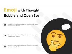 Emoji with thought bubble and open eye