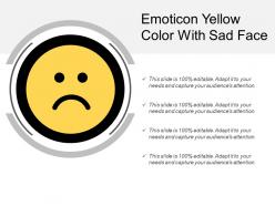 Emoticon yellow color with sad face