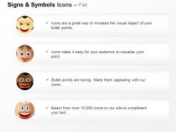 Emotion representation smiley faces ppt icons graphics