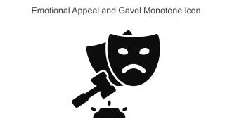 Emotional Appeal And Gavel Monotone Icon In Powerpoint Pptx Png And Editable Eps Format