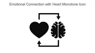 Emotional Connection With Heart Monotone Icon In Powerpoint Pptx Png And Editable Eps Format