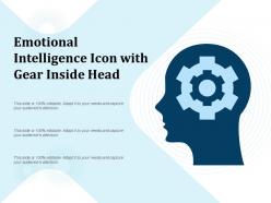 Emotional intelligence icon with gear inside head
