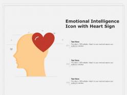 Emotional intelligence icon with heart sign