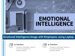 Emotional intelligence image with employees using laptop