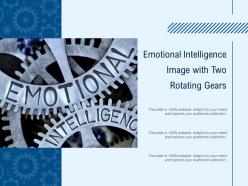 Emotional intelligence image with two rotating gears