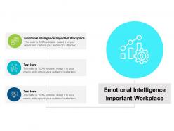 Emotional intelligence important workplace ppt powerpoint presentation icon cpb