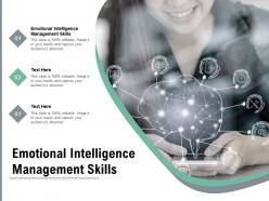 Emotional intelligence management skills ppt powerpoint presentation slides examples cpb