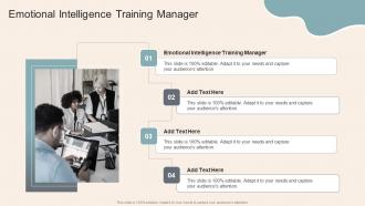 Emotional Intelligence Training Manager In Powerpoint And Google Slides Cpb