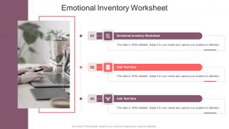 Emotional Inventory Worksheet In Powerpoint And Google Slides Cpb