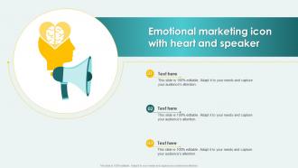 Emotional Marketing Icon With Heart And Speaker