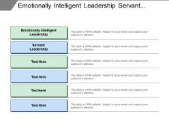 Emotionally intelligent leadership servant leadership practices inventory