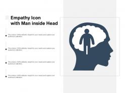 Empathy icon man inside head