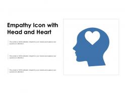 Empathy icon with head and heart