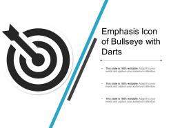 Emphasis icon of bullseye with darts