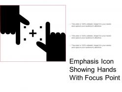 Emphasis icon showing hands with focus point