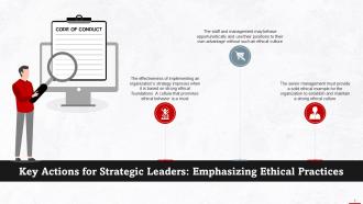 Emphasizing Ethical Practices As Strategic Leader Training Ppt