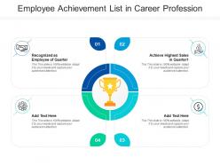 Employee achievement list in career profession