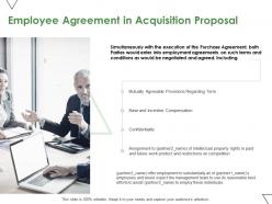 Employee agreement in acquisition proposal ppt powerpoint presentation icon diagrams