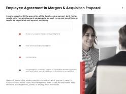 Employee agreement in mergers and acquisition proposal ppt presentation slides