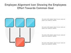 Employee alignment icon showing the employees effort towards common goal