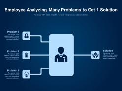 Employee analyzing many problems to get 1 solution