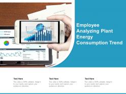 Employee analyzing plant energy consumption trend