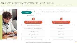 Employee And Workplace Safety Compliance Strategy CD V Slides Unique