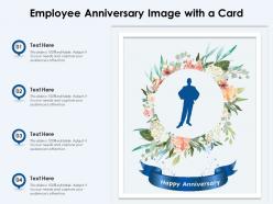 Employee anniversary image with a card