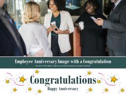 Employee anniversary image with a congratulation