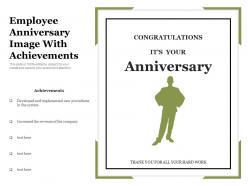Employee anniversary image with achievements