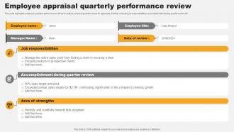 Employee Appraisal Quarterly Performance Review