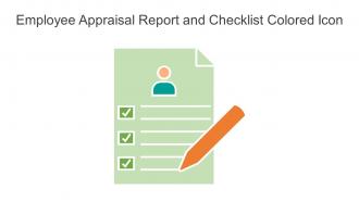 Employee Appraisal Report And Checklist Colored Icon In Powerpoint Pptx Png And Editable Eps Format