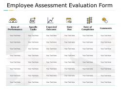 Employee assessment evaluation form dashword opposition ppt powerpoint presentation master slide