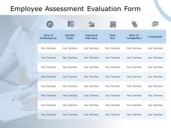 Employee assessment evaluation form expected outcome checklist ppt powerpoint presentation styles skills