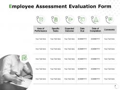 Employee assessment evaluation form performance comments ppt powerpoint presentation file slide