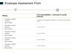 Employee assessment from ppt powerpoint presentation icon