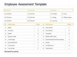 Employee assessment template excellent ppt powerpoint presentation styles designs