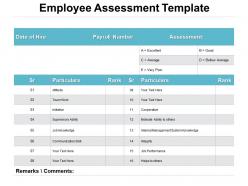 Employee assessment template ppt powerpoint presentation file visuals