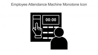 Employee Attendance Machine Monotone Icon In Powerpoint Pptx Png And Editable Eps Format