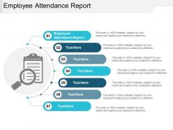 Employee attendance report ppt powerpoint presentation clipart cpb