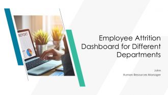 Employee Attrition Dashboard For Different Departments PPT Mockup AT