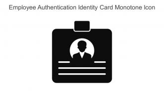 Employee Authentication Identity Card Monotone Icon In Powerpoint Pptx Png And Editable Eps Format