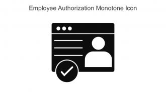 Employee Authorization Monotone Icon In Powerpoint Pptx Png And Editable Eps Format