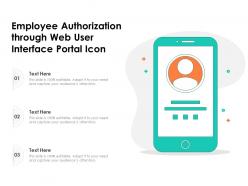 Employee Authorization Through Web User Interface Portal Icon