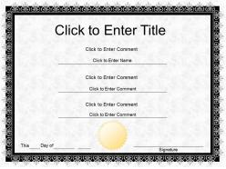 Employee award diploma certificate template of completion completion powerpoint for kids